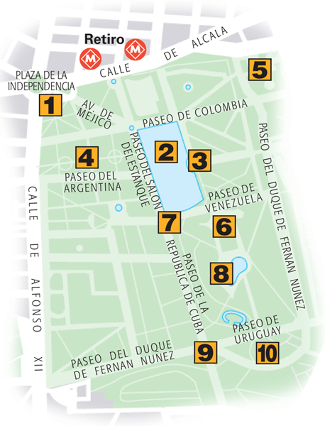 Retiro Park Madrid Map 0635